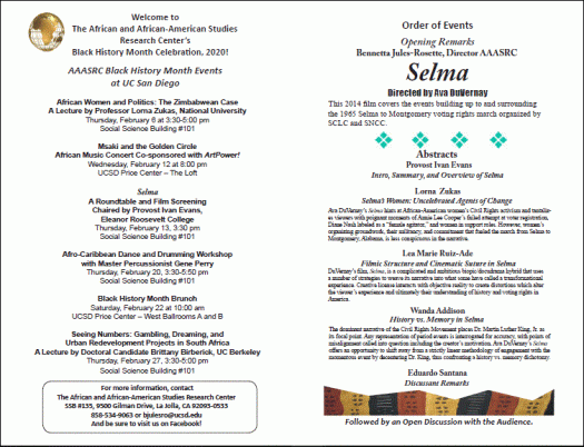 Selma Flyer with speaker order